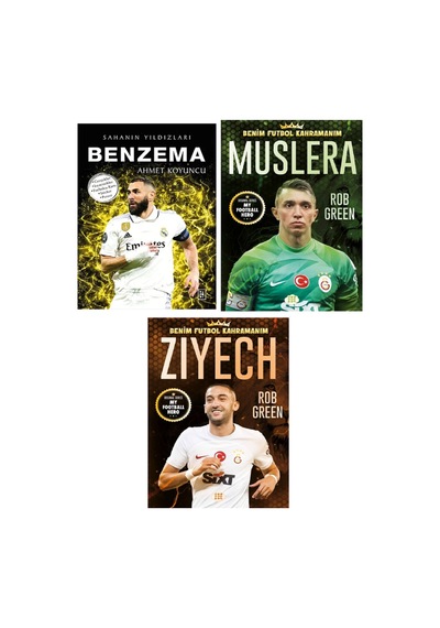 Dokuz Benim Futbol Kahramanım Benzema - Muslera - Ziyech Poster Sticker Futbolcu Kartı Hediyeli