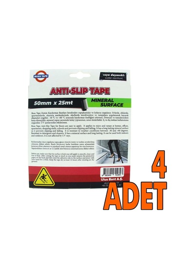4 Adet Zemin Merdiven Kaydırmaz Bant 50Mmx25Mt