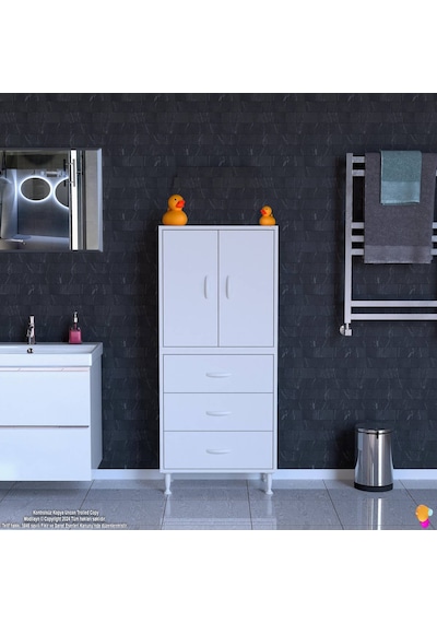 Eliusta Alia Çok Kullanışlı Dolap G:60 Cm Üst Bölme Kapaklı Alt Bölme Çekmeceli 60x138x32,5 Cm Modüler Dolap Beyaz Eliusta Alia Çok Kullanışlı Dolap G:60 Cm Üst Bölme Kapaklı Alt Bölme Çekmeceli 60x138x32,5 Cm Modüler Dolap Beyaz