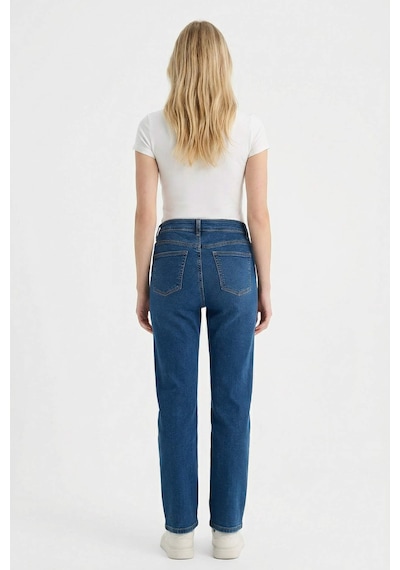 Defacto Comfort Straight Normal Bel Bilek Boy Jean Yıkamalı Pantolon F9726ax25wnnm34 Mavi-nm34