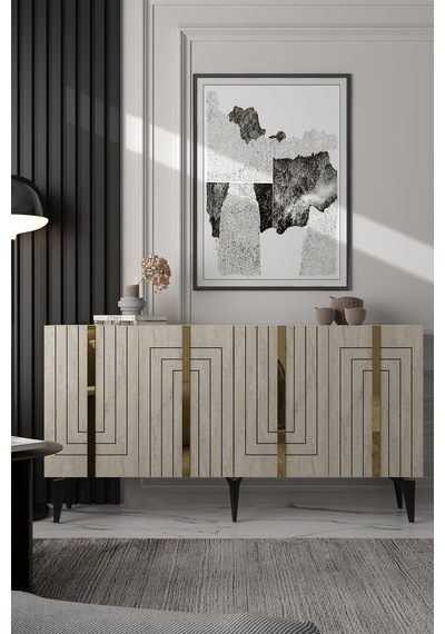 150dhdk14bta Artemis Pleksi Ve Lazer Çizgi Desen Konsol Beyaz-traverten-altın 150dhdk14bta Artemis Pleksi Ve Lazer Çizgi Desen Konsol Beyaz-traverten-altın