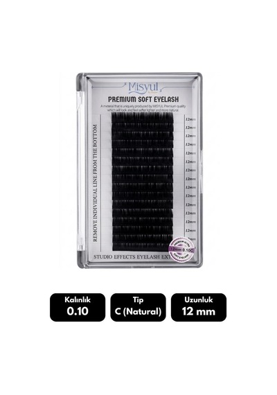 Misyul 0.10c Natural Kıvrım 12 Mm Soft Eyelash Doğal İpek Kirpik 16'lı