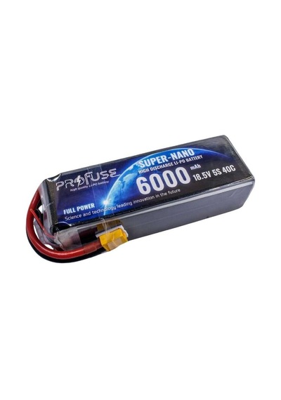 18.5 V 5s Lipo Batarya-pil 6000 Mah 35c