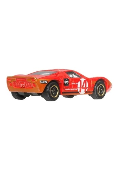 Matchbox 1966 Ford Gt40 - Exclusive Themed Kırmızı-altın 1/64 Diecast Model Araba Çok Renkli