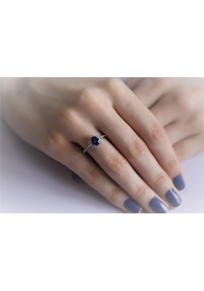 1,24 Karat Safir Pırlanta Yüzük-419