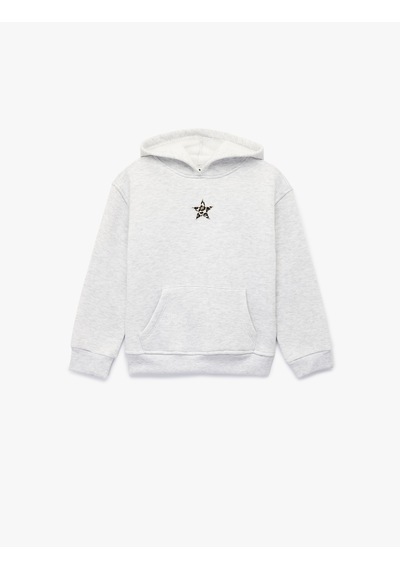 Koton Uzun Kollu Yıldız Detaylı Kanguru Cepli Kapşonlu Sweatshirt Kar Melanj 6wkg10557ak Gri Melanj Koton Uzun Kollu Yıldız Detaylı Kanguru Cepli Kapşonlu Sweatshirt Kar Melanj 6wkg10557ak Gri Melanj