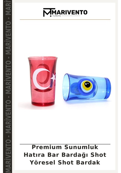 Premium Sunumluk Hatıra Bar Bardağı Shot Yöresel Shot Bardak
