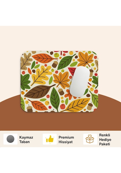 Tabloe Boho Stil Özel Renkli Mouse Pad - 23x19 Cm - Kaydırmaz Tabanlı Kaliteli Mousepad Çok Renkli