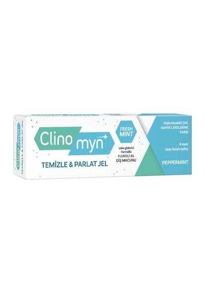 Clinomyn Temizle & Parlat Leke Giderici Diş Beyazlatan ve Parlatan Jel Diş Macunu 3 x 75 ML