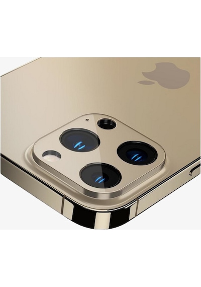 Spigen Apple İphone 13 Pro Max / 13 Pro İle Uyumlu Kamera Lens Camı Koruyucu Glas.tr Optik 2 Adet Gold - Agl04034 Beyaz