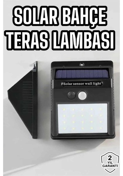 Hubrendy Tekno Güneş Enerjili Bahçe Lambası Solar Gece Aydınlatma Sensörlü Lamba