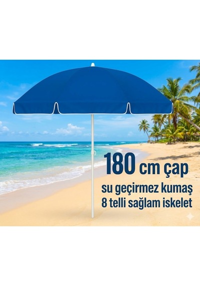 Plaj Şemsiyesi Sabit 180 Cm Renkli