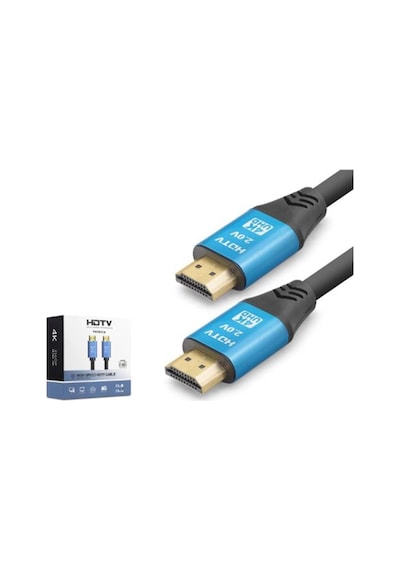 Nodar Nd4057 Hdmı 2.0 Kablo 4k 60 Hz Od 8.0 Mm 30 M Siyah Mavi Kdo