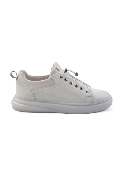 Beyaz Hakiki Deri Erkek Casual Ayakkabı E01401082243 Beyaz