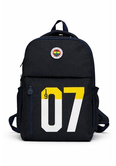 Fenerium Fenerbahçe Lisanslı 1907 Baskı Detaylı Lacivert Sırt Çantası - Laptop Bölmeli Su İtici Kumaşlı Okul Çantası