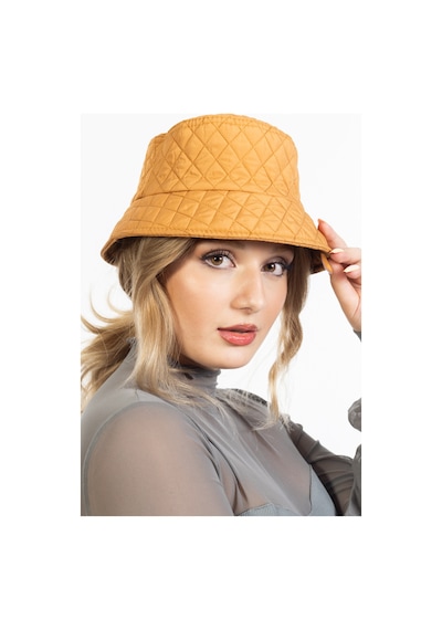 Ladycolor Kadın Kışlık Kapitone Bucket Balıkçı Şapka Sarı Hardal
