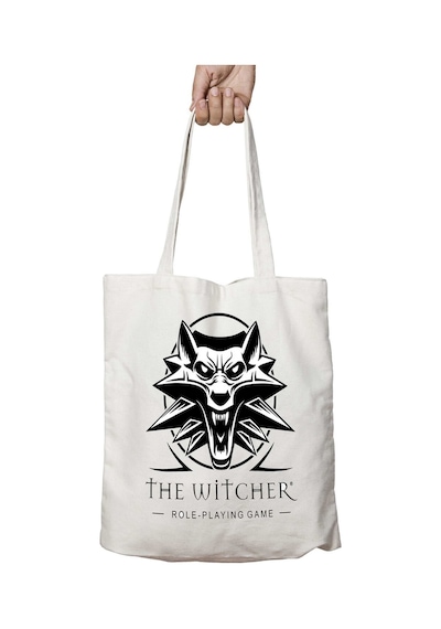 Art Hediye The Witcher Role Playing Game İki Tarafı Kalıcı Baskılı Yıkanabilir Okul Plaj Omuz Bez Çantası Çok Renkli