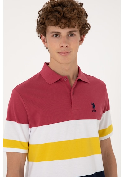 U.S. Polo Assn. Erkek Regular Fit Polo Yaka Vişne Tişört 50306820-VR223