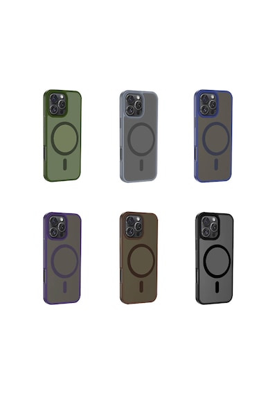Zore İphone 16 Pro Max Kılıf Magsafe Şarj Özellikli Mat Arka Yüzey Nvth Sio Kapak-siyah