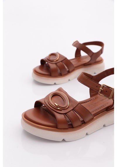 Venüs 26025609y Kadın Deri Sandalet Taba Ç