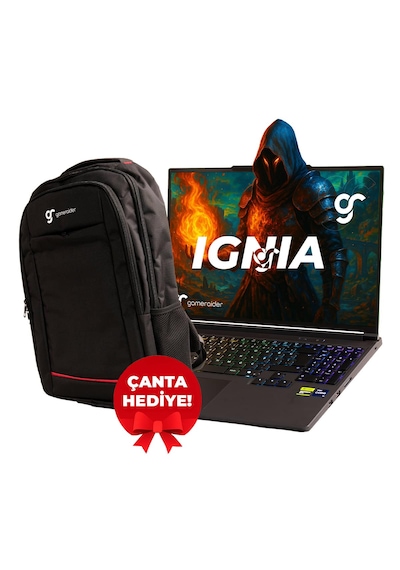 Gameraider IGNIA GR16-3 i9-14900HX 32 GB 2 TB SSD RTX5070Ti 16" Free Dos Dizüstü Bilgisayar