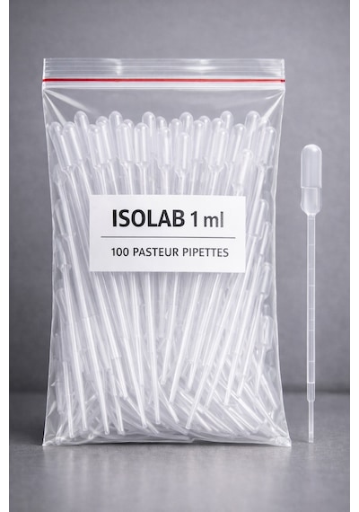 Pastör Pipet 1 Ml - 100 Adet - Plastik Damlalık Polietilen