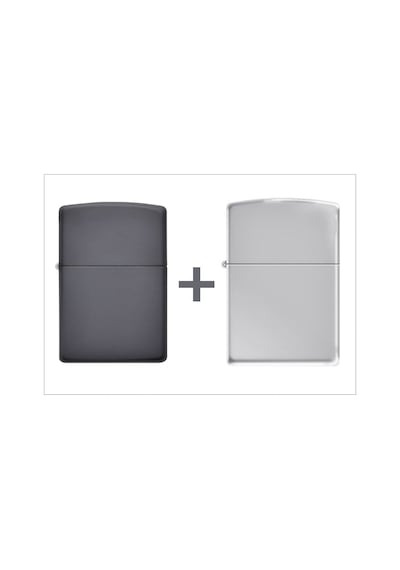 Zippo Benzinli Siyah Beyaz Çakmak