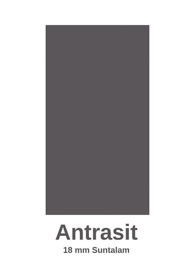 Üst Dolaplı Çok Amaçlı Çamaşır Makinesi Dolabı Antrasit Beyaz - Antrasit