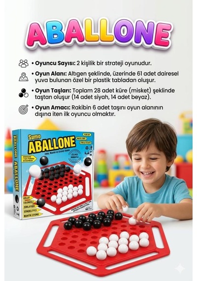 Aballone Strateji Oyun Seti Zekanı Konuştur, Rakibini Oyun Dışına İt