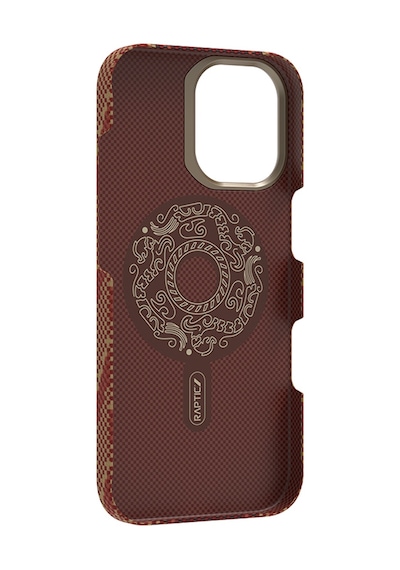 Apple Uyumlu iPhone 17 Kılıf M-safe Şarj Özellikli Raptic Aramid Skin Bionic Serisi Kapak Kırmızı