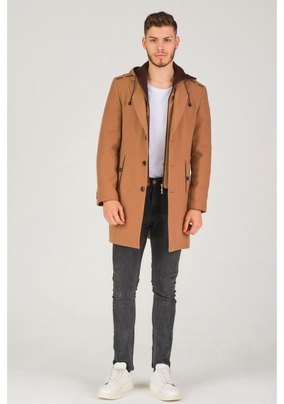 Plt8406 Dewberry Erkek Palto-Camel