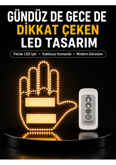 Araç İçin Eğlenceli Led El İşareti Işığı 1