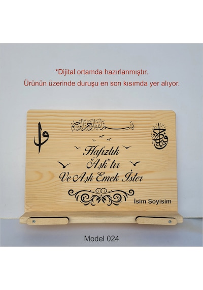 Münzevi Masaüstü Ahşap Rahle/tablet/kitap Tutucu-model024