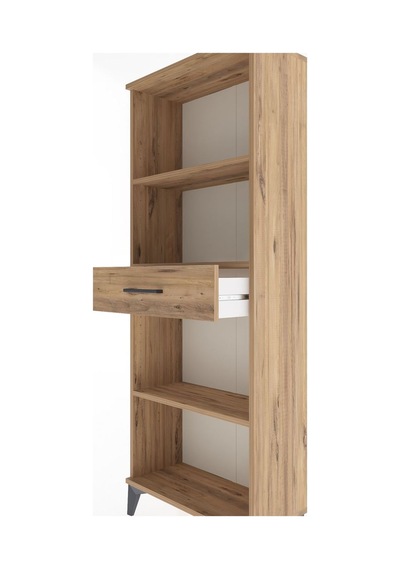 Arges Dolap 3 Raflı Tek Çekmeceli 60x30x163 Çam-çam Çam