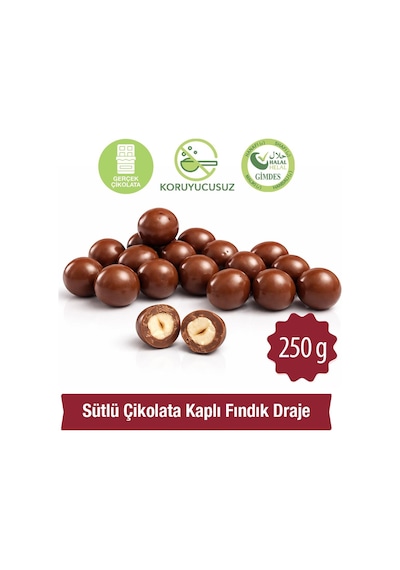 Milat Sütlü Çikolata Kaplı Fındık Draje 250 G