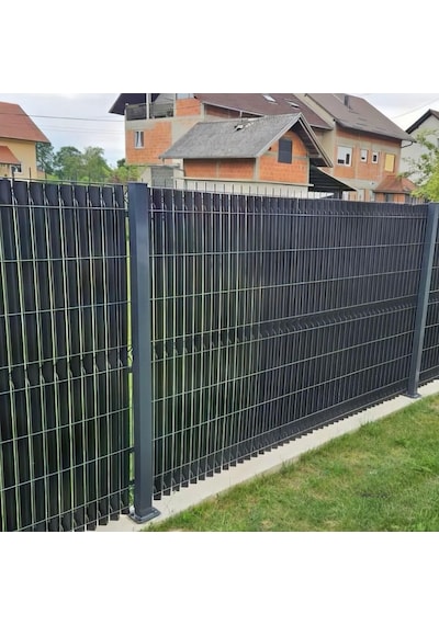 Bahçe Çiti Kaplama Bahçe Çiti Seperatörü Euro Panel Tel Kaplama 3d Model Antrasit 0.75m