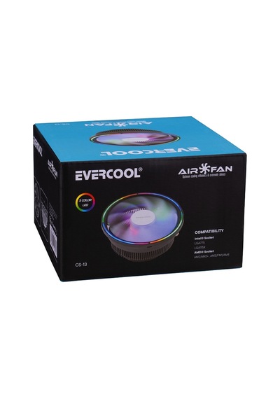 Evercool 115Mm Cs-13 Rgb Hava Soğutmalı İşlemci Fanı