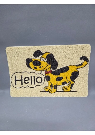 Hijyenik Kıvırcık Paspas 40x60 Cm - Islaklık Emici Kapı Önü Paspası Açık Sarı