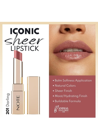 Cosmetics Iconic Sheer Lipstick 201 Darling Nemlendirici Parlak Ruj, Nude Çok Renkli