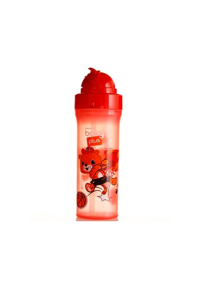Baby Plus Turuncu Desenli Pipetli Bebek Matara 300 Cc