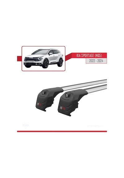 Kia Sportage Nq5 2022 Ve Sonrası Sunroofsuz İle Uyumlu Ace-2 Ara Atkı Tavan Barı Gri