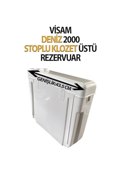 Stoplu Klozet Rezervuarı Deniz 2000 Beyaz