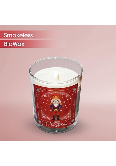 Candle Kurşun Asker Nutcracker Tasarımlı Mum, Kırmızı Renk Temalı, 135 G Doğal Bio Balmumu, 40 Saat Yanma Diğer