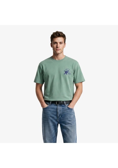 Market Walking And Talking Lawyer Erkek Yeşil T-shirt Ss0620