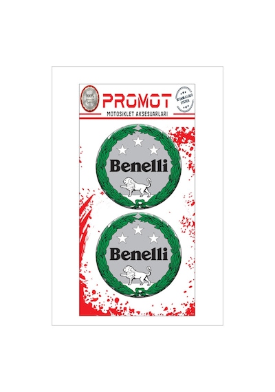 Benelli 3d Kabartmalı Damla Logo Sticker 5cm 01