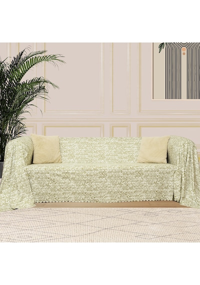 Softmicro Gökkuşağı Desenli Boho 180x300 Cm Koltuk Örtüsü Şalı