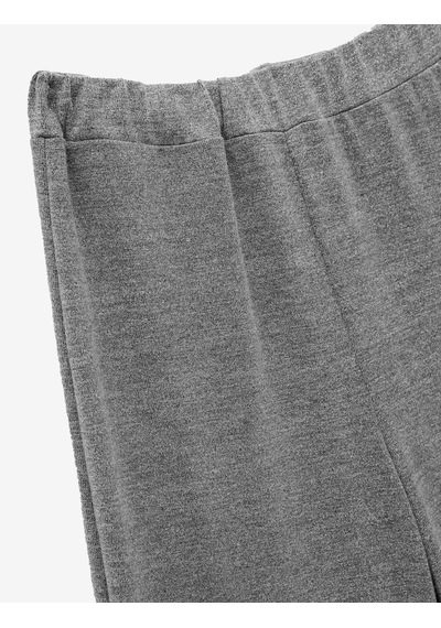 Koton Rahat Kalıp Düz Bol Paça Uzun Pijama Altı Antrasit Melange 6wlk40216mk Antrasit Melanj