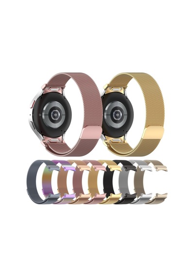 Samsung Galaxy Uyumlu Watch 4 5 6 40 44mm Classic 42 43 46 47mm Watch 5 Pro 45mm Hasır Metal Kordon