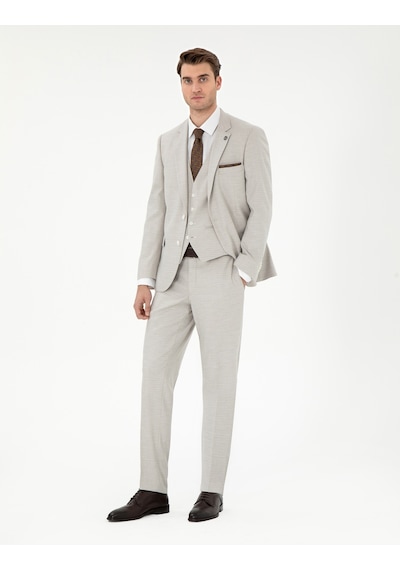 Pierre Cardin Erkek Bej Takım Elbise 50303602-vr011 Bej