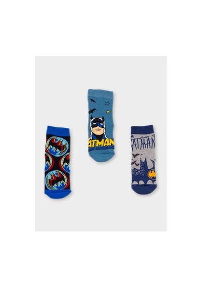 Batman Lisanslı Erkek Çocuk 3 Çift Havlu Soket Çorap 20486 Mavı/9yas Mavi